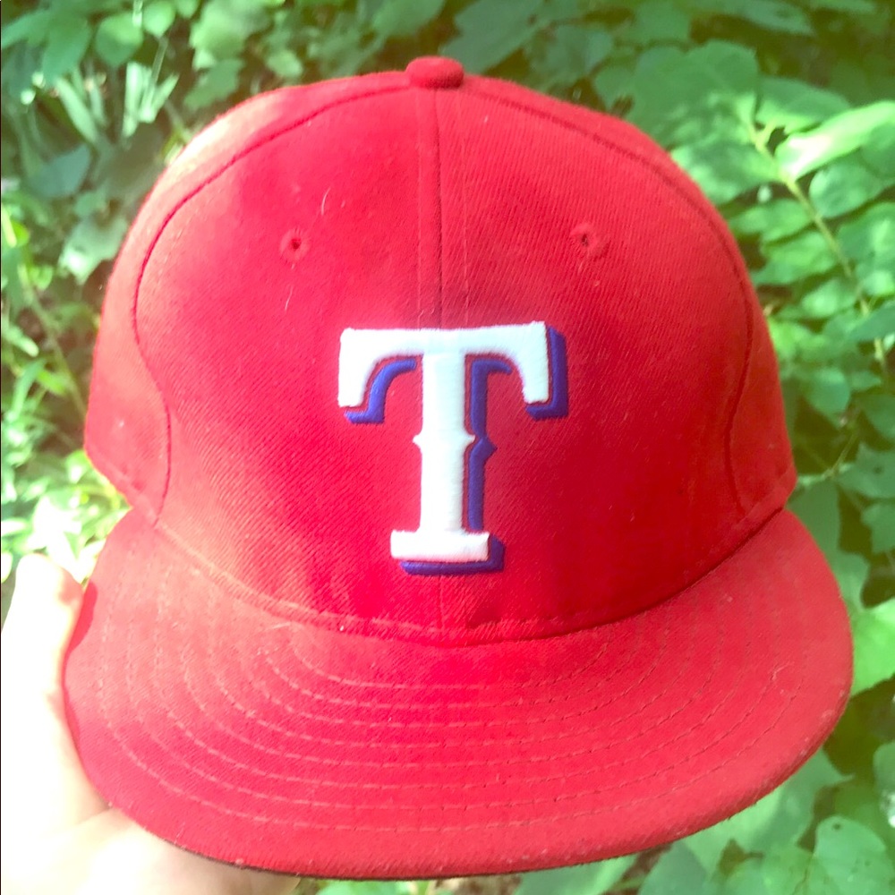 Red Texas Rangers hat
